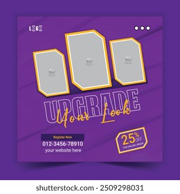 Fashion sale square banner template
