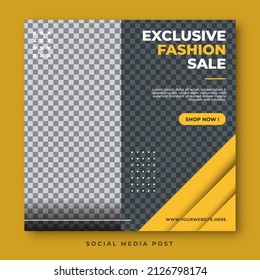 Fashion sale square social media instagram template