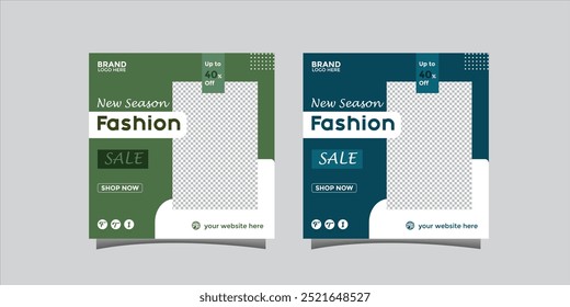 fashion sale template for social media, social media poster