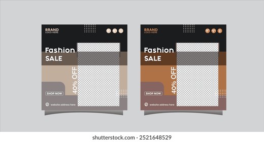 fashion sale template for social media, social media poster