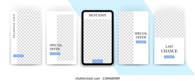 Fashion sale topics. Editable instagram stories template. Streaming.