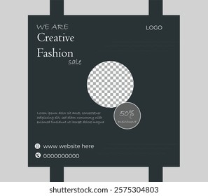 FASHION SALE TRENDING SOCIAL AND INSTAGRAM POST TEMPLATE BANNER.