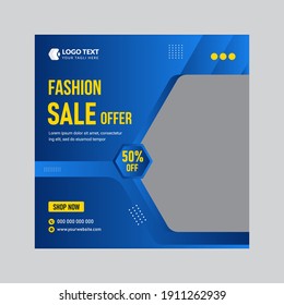 Fashion Sale Web Banner Post Design Teplate