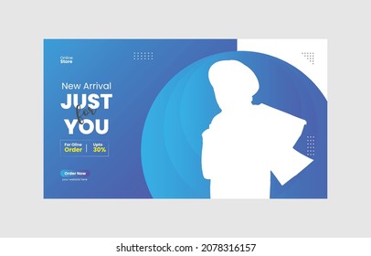 Fashion Sale web Banner, Sale social media post, Winter sale promotional web banner