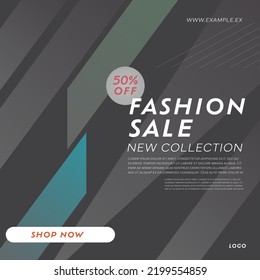fashion sales new collection of media posts. A collection of editable square promotional banner templates. Can be used for social media, flyers, banners and web ads.