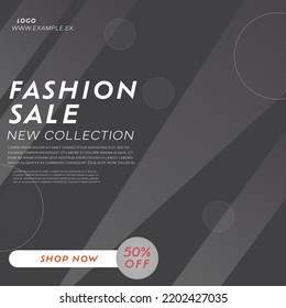 fashion sales new collection of media posts. A collection of editable square promotional banner templates. Can be used for social media, flyers, banners and web ads.