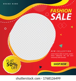 Fashion sales Social Media Banner for social media post template design vector replacement image good for branding.