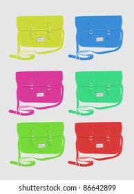 Fashion / School satchel set 2 - bright colours