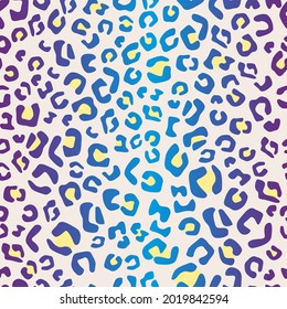 Fashion seamless leopard pattern with gradient