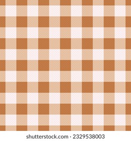 Fashion seamless pattern of burberry style, beige and brown colors. Scottish tartan vichy plaid graphic texture for dress, skirt, scarf, throw, jacket, fashion fabric print. Vector illustration