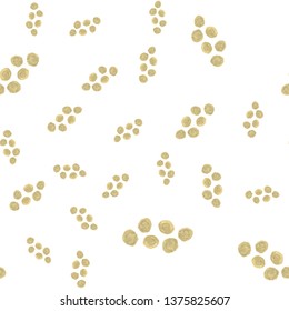 Fashion Seamless Pattern figures of Gold color. For design, textile, pattern fills, box, posters, cards, web page background etc. Pattern under the mask. Vector.