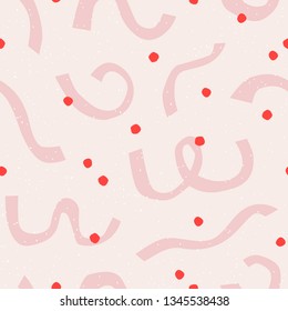 Fashion seamless pattern with geometric shape. Stamp textured background in flat style. Abstract vector illustration for print, design, fabric.