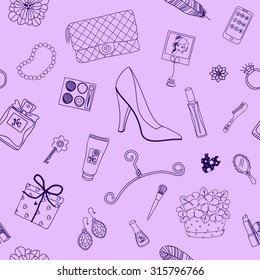 Fashion seamless pattern for girls
