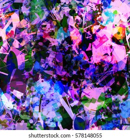 Fashion seamless pattern. Mottled vector texture for fabric, covers, printing, wrapping paper. Colored background pattern. Purple, blue, green, black colors. Art seamless vector