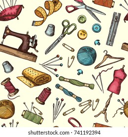 Fashion Seamless Pattern Pictures Industrial Tools Stock Vector ...