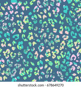 Fashion seamless vector pattern. Tropical leaf pattern. Leopard skin. Camouflage print. Colorful palm leaves. Modern endless background. Exotic. Summer pattern.