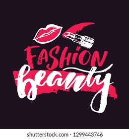 Fashion set art - hand drawn doodle background poster banner
