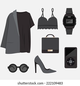 Fashion set. Clothing and accessories 