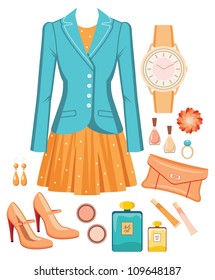 Fashion set. vector