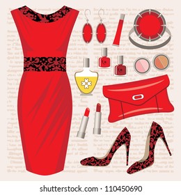 Fashion set. vector