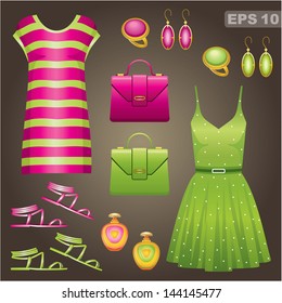 Fashion set. vector, gradient, EPS 10