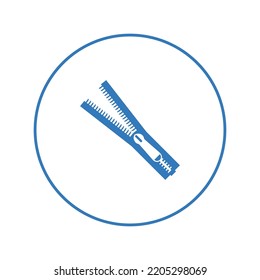 Fashion sewing zipper lock icon | Circle version icon |