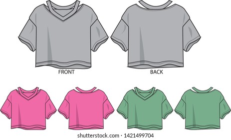 fashion shirts for girl vector template