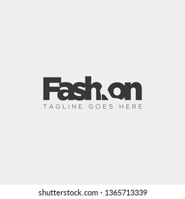 fashion shoe with simple flat negative logo type vector illustration