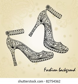 Fashion shoes background