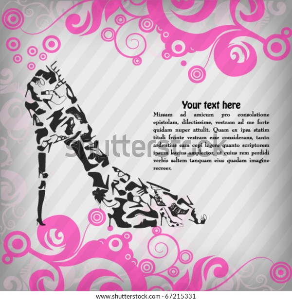 Fashion Shoes Background Stock Vector (Royalty Free) 67215331 ...