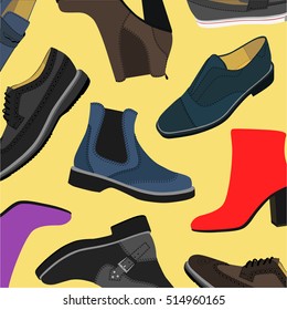 fashion shoes. casual shoes. vector