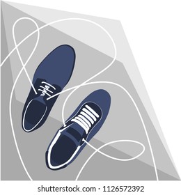 fashion shoes vector