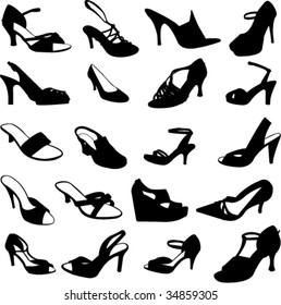 fashion shoes - vector