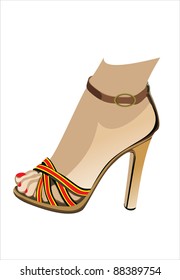 Fashion shoes. vector