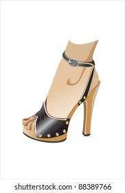 Fashion shoes. vector