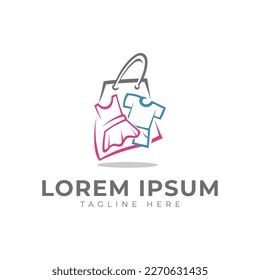 Fashion Shop Children Logo Vector Icon Illustration