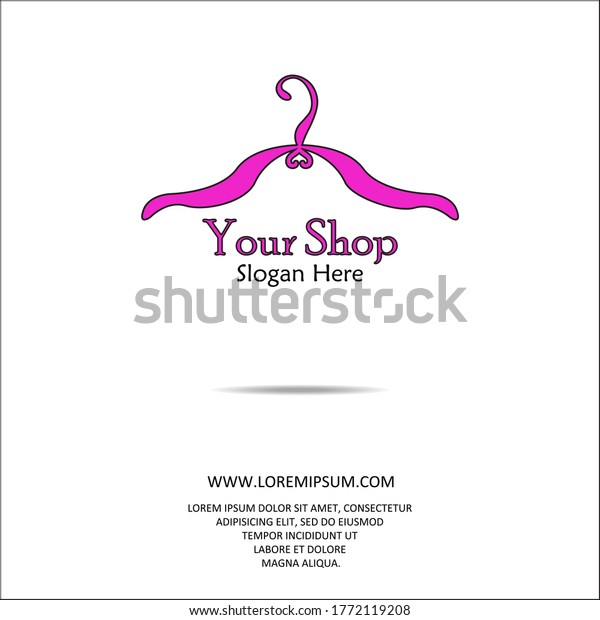 Fashion Shop Logo Clothes Hanger Logo Stock Vector Royalty Free