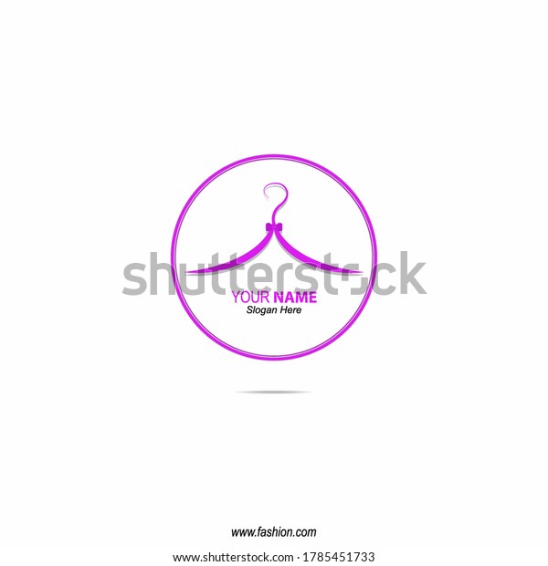 Fashion Shop Logo Clothes Hanger Logo Stock Vector Royalty Free