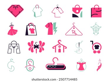 Fashion Shop Logos Element Set