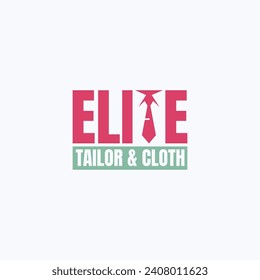 Fashion shop retail tailor amp fashion logo elite tailor and cloth logo