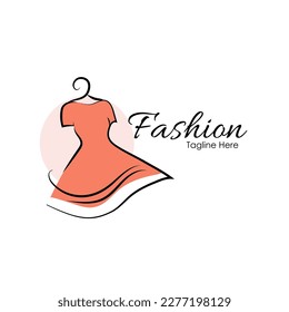 Fashion shop ,Fashion store, Boutique logo - Abstrak dress hanger logo vector  design temlpate