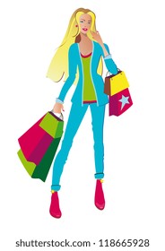 fashion shopping girl