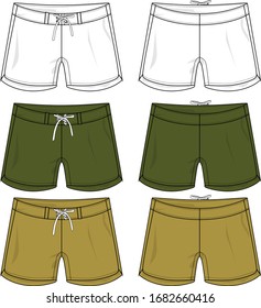 
Fashion shorts vector template platern
