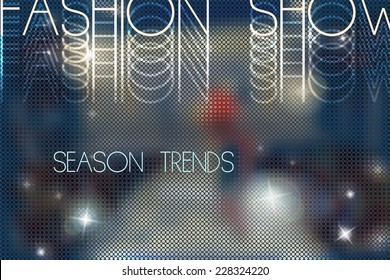 Fashion Show Abstract Vector Background With Blurred Podium