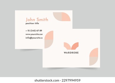 Fashion Show business card template. A clean, modern, and high-quality design business card vector design. Editable and customize template business card