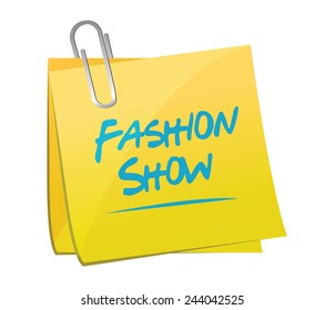 fashion show memo illustration design over a white background