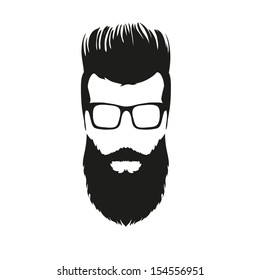 Fashion silhouette hipster style, vector illustration