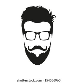 Fashion silhouette hipster style, vector illustration