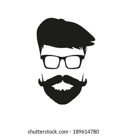 Fashion silhouette hipster style, vector illustration