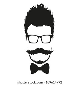 Fashion silhouette hipster style, vector illustration